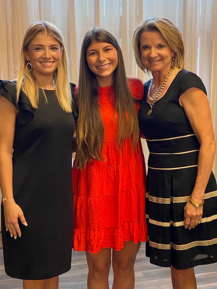 Scholarship Chairperson Mary Kaye Eason presented to Madison Morrison and Josie Smith, two outstanding Republican Seniors in HS, each a $1000 Marie Key Martin Scholarship.