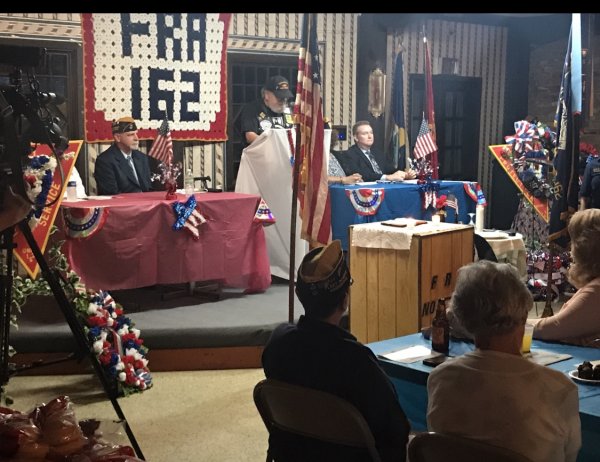 ALGIERS REPUBLICAN WOMEN PARTICIPATE IN “TWO BELL” MEMORIAL DAY 2018 CEREMONY
Club: Algiers RW
Description: □□Memorial Day 2018 again found Algiers Republican Women participating and taking an active part in the annual NOLA Branch 162 Fleet Reserve Association’s “Two Bell” Memorial Day Service. Jerry Forstater delivered a sympathy poem for the brave men and women who sacrificed their lives for our freedom and safety.