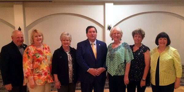 Title: June Ascension GOP Roundtable
Club: Ascension RW
Description: June Roundtable at the Clarion Inn on 6'15'17 Speaker: Lt. Governor, Billy Nungesser From Left: John Cagnolatti, Ascension Parish Council, District 10; Pam Alonso, Gina McBride, Nungesser, Stacey Cooper, Denise Aydell, Joyce LaCour