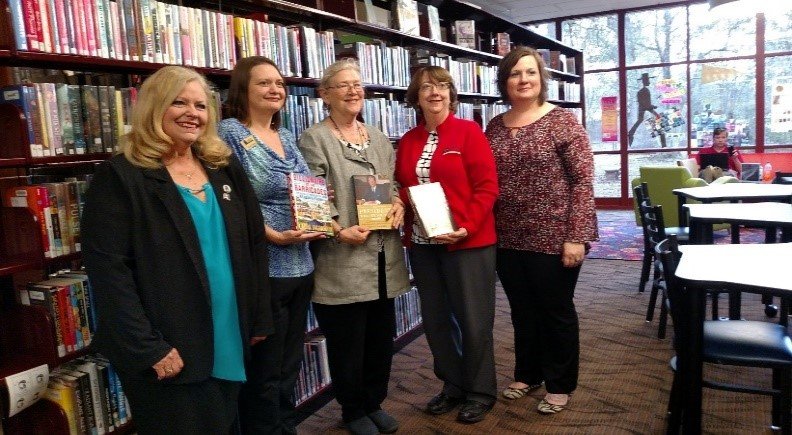Title: Library Books Donation
Club: Slidell RWC
Description: Three books, listed on the NFRW Mamie Eisenhower Book List, were purchased for donation to Pearl River library and both Slidell libraries.