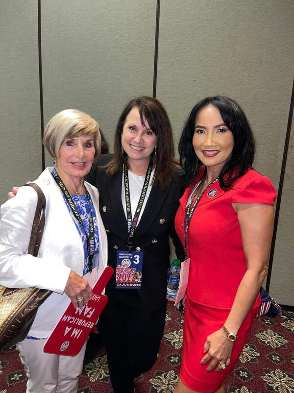LIZ MURRILL, Jeff Landry’s Solicitor General running for Attorney General. She will make a great AG because she’s smart with great convictions. with Sister Fontenot and Kim Vaughan