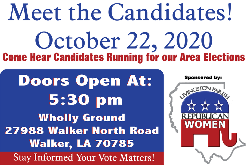 Postcard for 2020 Meet the Candidate Event
