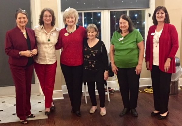 Title: 2019 Officers
Club: River Region RW
Description: Left to Right: Rita Bezou, President; Penny Frame, 1st Vice President; Gena Gore, President of Louisiana Federation of Republican Women, who swore in the new officers; Joy Levin, 2nd Vice President; Shirley Adams, Secretary; Sherry Willmott, Treasurer