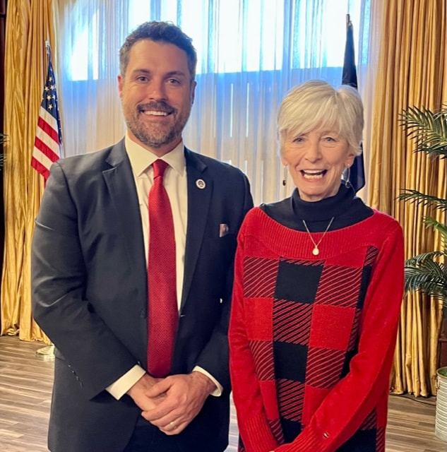 RWSWLA Lunch 1-27-22 - Barbara Andrepont with Rep Blake Miguez 