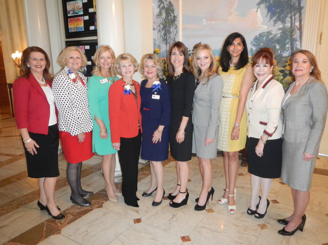 Picture from Left to Right: State Representative Julie Stokes; Janet Schwary; Diane Hollis; Faith Peperone; Dianne Breaux; Dr. Anna Arthurs; State Representative Lenar Whitney; First Lady of Louisiana, Supriya Jindal; Dr. Laura Badeaux and Sue McNabb.